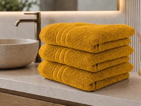 Ręcznik kąpielowy CLASSIC COLOR 70 x 140 cm musztardowy, 100% bawełna