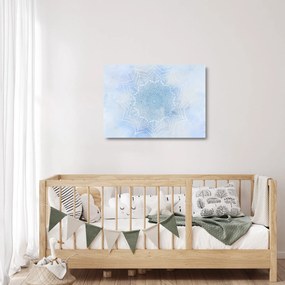 Obraz na szkle - Zimowa mandala (70x50 cm)