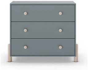 Szarozielona komoda dziecięca z litego drewna sosnowego 90x80x40 cm Enola – Marckeric