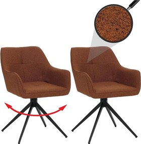 Krzesło do jadalni MCW-O47 (zestaw 2 sztuk),  terakota