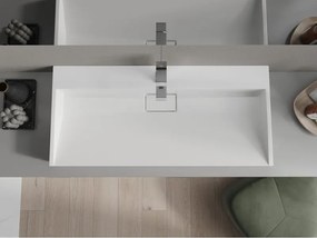 Mexen Ava umywalka nablatowa z konglomeratu 1/O 100 x 46 cm, biała - 23011001