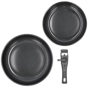 Aluminiowy zestaw patelni z odpinaną rączką z powłoką nieprzywierającą 2 szt. ø 28 cm – Holm