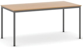 Stół jadalniany, 160x80 cm, ciemnoszara podstawa, buk