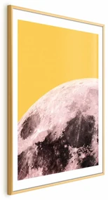 Plakat Słoneczny księżyc 29,7x42 cm z ramą złotą z marginesem ARTGEIST B
