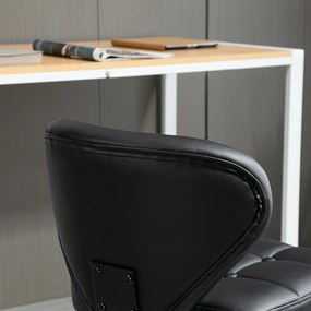 HOMCOM Zestaw 2 stołków roboczych, sztuczna skóra, ciemnoszare, 72–87 cm