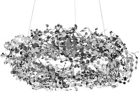Designerska lampa wisząca Monete 60, chrom
