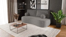 Masseno Sofa ROTONDO z funkcją spania i pojemnikiem na pościel, Rozkładana sofa - Szary, ANTHOLOGY 17