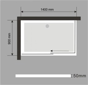 Brodzik prysznicowy prostokątny