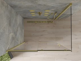 Mexen Omega kabina prysznicowa rozsuwana 120 x 90 cm, transparent, złota - 825-120-090-50-00