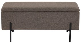 Brązowa ławka z materiału bouclé Watford – House Nordic