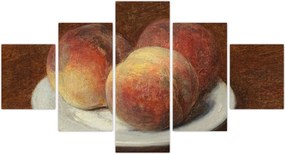 Obraz - Henri Fantin-Latour, Three Peaches on a Plate, reprodukcje (125x70 cm)