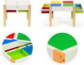 Stolik dziecięcy z krzesełkami i pojemnikami Jumbo - zestaw kolorowych mebli dla dzieci