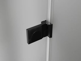 Mexen Lunar-B drzwi prysznicowe uchylne prawe 60 cm, transparent, czarne - 832-060-000-70-00-P