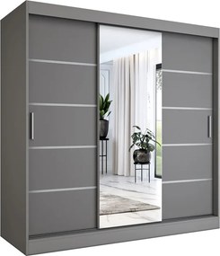 Szafa przesuwna 200 cm antracyt E8-R42