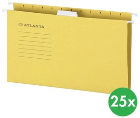 Teczki zawieszane A4, żółte, 25 szt.