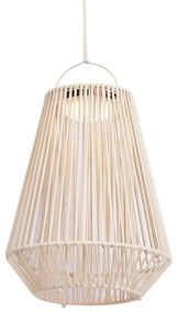 Lampa stołowa w stylu bohemy beżowa z LED, 3-stopniowy ściemniacz, IP54, ładowana solarnie - Duca