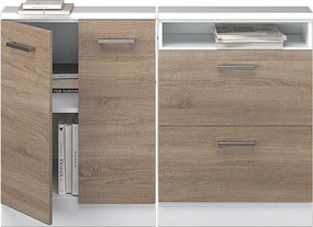 Szafka kuchenna na dach skośny sonoma 120x46x81.6 r-line