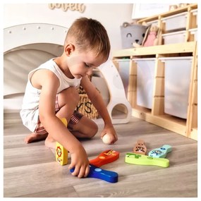 Tooky toy drewniane kręgle dla dzieci  6 szt. + piłka
