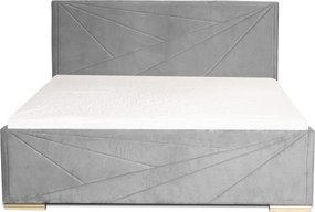 Łóżko ROSI 160x200 cm Granatowy Z materacem