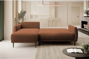 Narożnik BONO z funkcją spania Drewniane nóżki Eleganckie podłokietniki Głębokie siedzisko Lewa strona Barrel 54