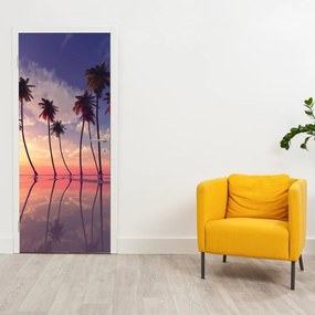 Fototapeta na drzwi - Palmy wznoszące się nad powierzchnię (95x205cm)