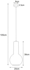 Czarno-złota druciana lampa wisząca - S134 Verna 13X