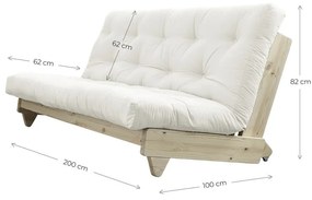 Sofa rozkładana z jasnobeżowym pokryciem Karup Design Fresh Natural