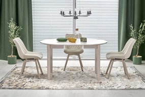 Okrągły stół z rozkładanym blatem Ringo Halmar, kaszmir