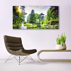 Obraz Akrylowy Las Wodospad Słońce Natura