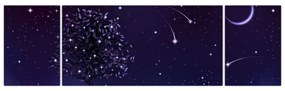 Obraz - Noc uchwycona przez ilustrację (170x50 cm)