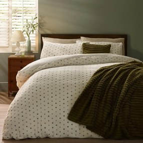 Kremowa pościel dwuosobowa z mikropluszu 230x220 cm Cosy Spot – Catherine Lansfield