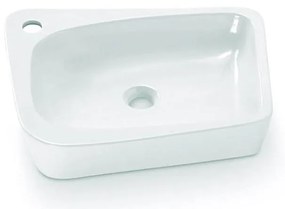 Bathco 4001 - Umywalka nablatowa ARAGON 50x40,5 cm porcelana/biały