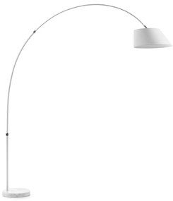Biała lampa stojąca z tekstylnym kloszem (wysokość 189 cm) May – Kave Home