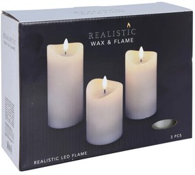 Dekoracyjne świece LED Ø 7 cm, 3 szt.
