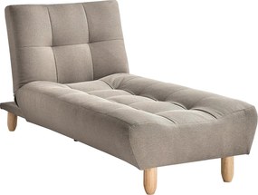 Szezlong rozkładany z brązowoszarą tapicerką - ESTEBAN