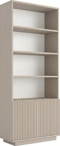 Biblioteczka z 4 wnękami i 2 drzwiami - Beżowy - EROLYA
