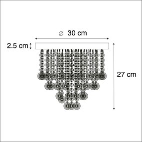 Inteligentna lampa sufitowa złota ze szkłem w tym 6 Wi-Fi G9 - Medusa ArtDeco Oswietlenie wewnetrzne