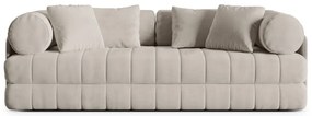 Beżowa aksamitna rozkładana sofa 206 cm Kemi – Cosmopolitan Design