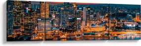 Obraz miasta nocą (170x50 cm)