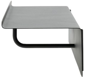 Czarny stalowy wieszak ścienny z półką 21,5 cm A-Coat – Zone