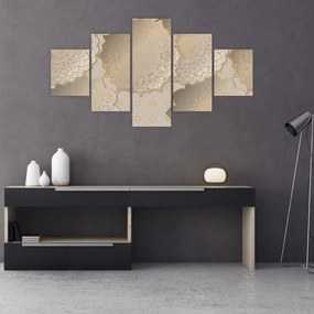 Obraz - Mandale w złotych odcieniach (125x70 cm)