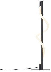 Nowoczesna lampa stołowa czarna z wbudowaną diodą LED z 3-stopniową regulacją ściemniania - Twirl Nowoczesny Oswietlenie wewnetrzne