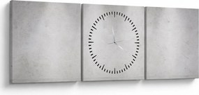 Obraz - Betonowa ściana z oświetleniem (z zegarem) (90x30 cm)