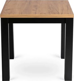 Stół Kwadratowy Rozkładany MAX 80-160 cm Dąb Craft/Czarny Loft
