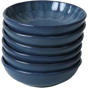 Zestaw 6 misek kamionkowych Laguna 12 cm, ciemnoniebieski