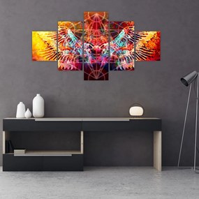 Obraz - Merkaba ze skrzydłami, abstrakcja (125x70 cm)