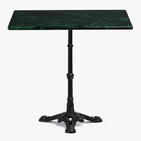 Stolik Barowy Z Marmuru Roma Zielony Marmur & Cuadrado & Czarny - Sklum