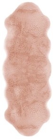 Różowa sztuczna skóra Tiseco Home Studio Lambskin, 60x180 cm