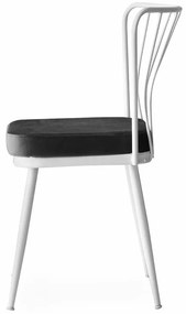 Zestaw krzeseł do jadalni Yildiz Anthracite and White, 2 szt.