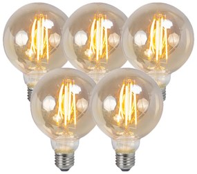 Zestaw 5 żarówek LED z żarnikiem E27 przyciemnianych przydymione 5W 450lm 2200K